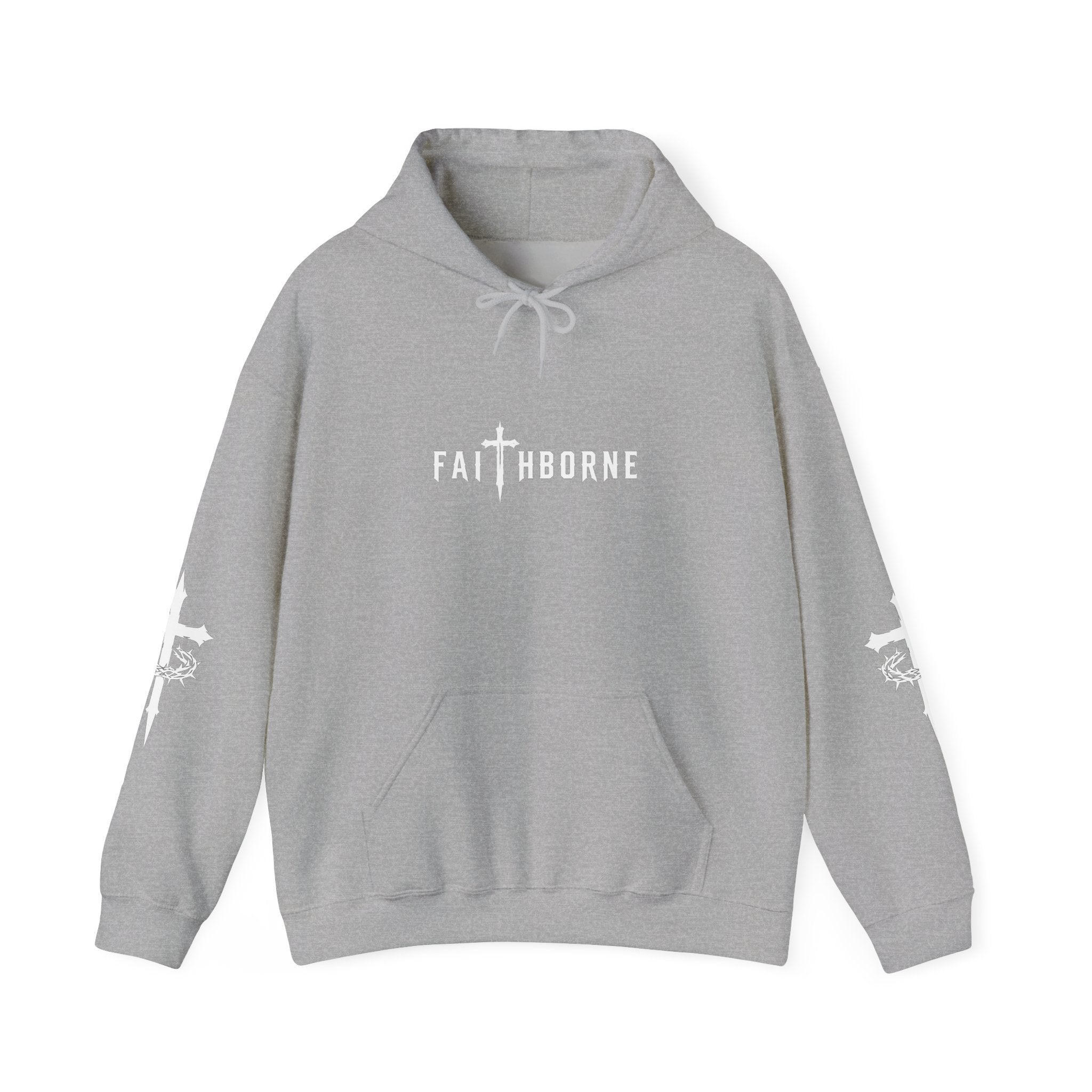 Faithborne "Carry Your Cross" Hoodie - Christian Faith Graphic Pullover