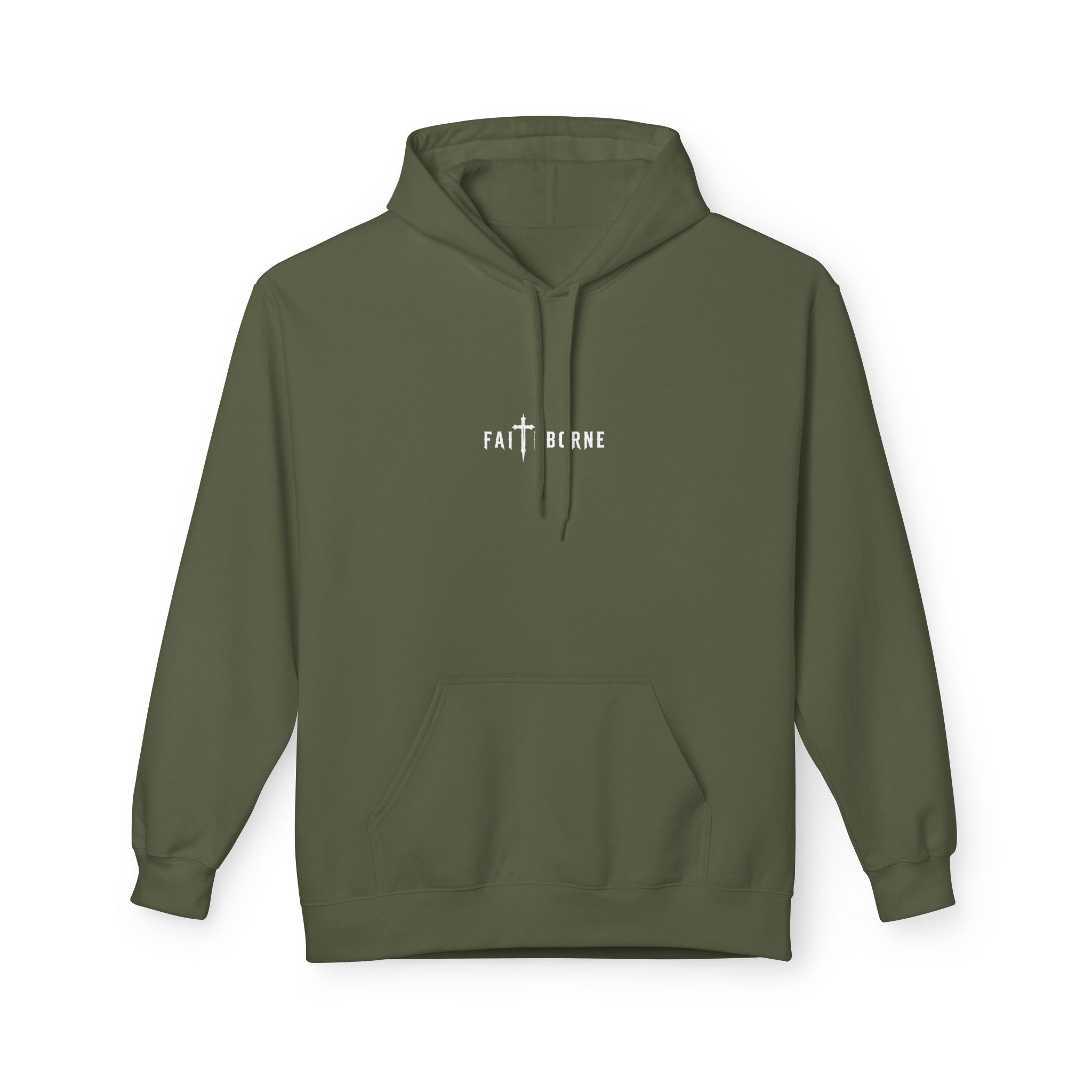 Christian Hoodie "She will not fail" Psalm 46:5 Cross & Crown of Thorns with Roses Design