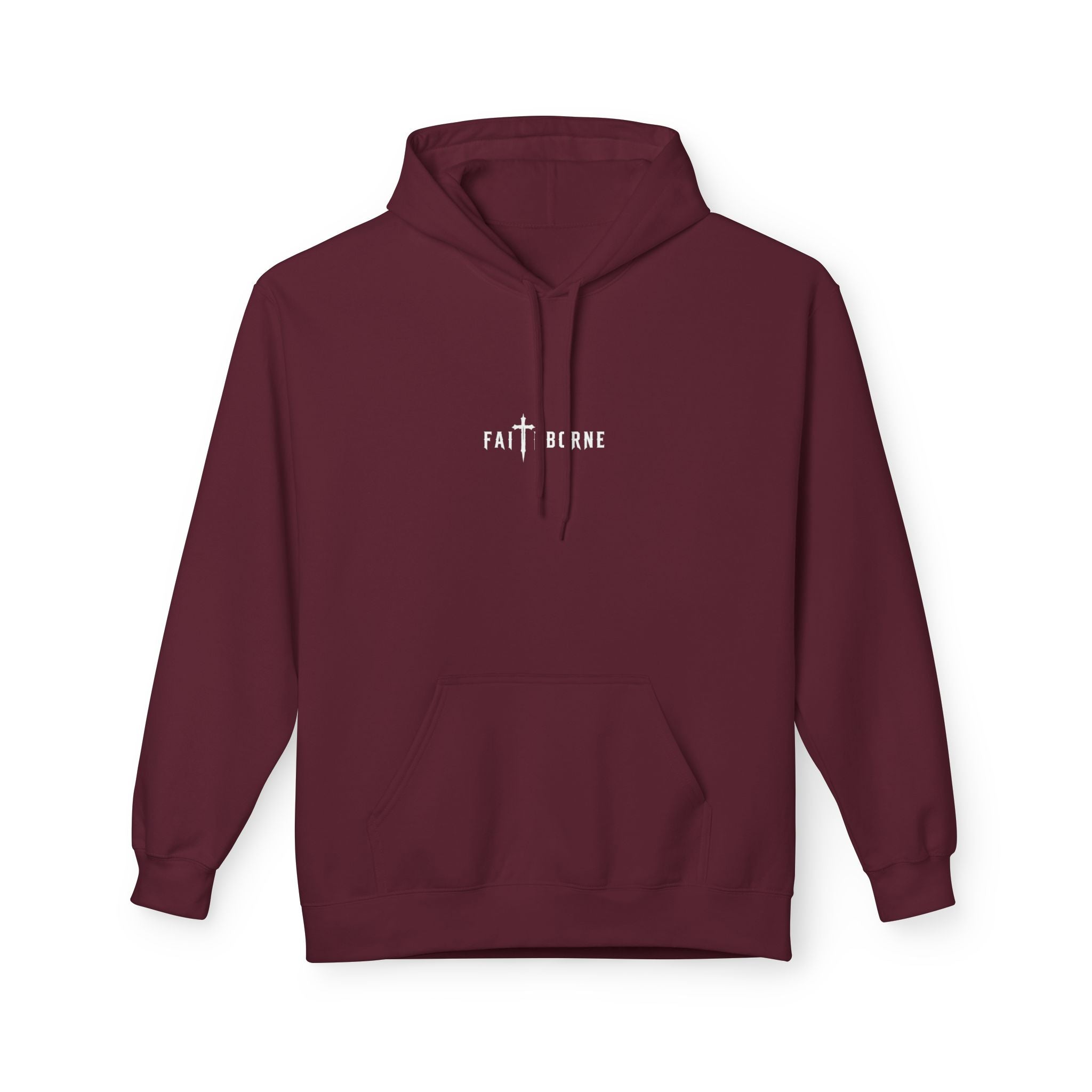 Christian Hoodie "She will not fail" Psalm 46:5 Cross & Crown of Thorns with Roses Design