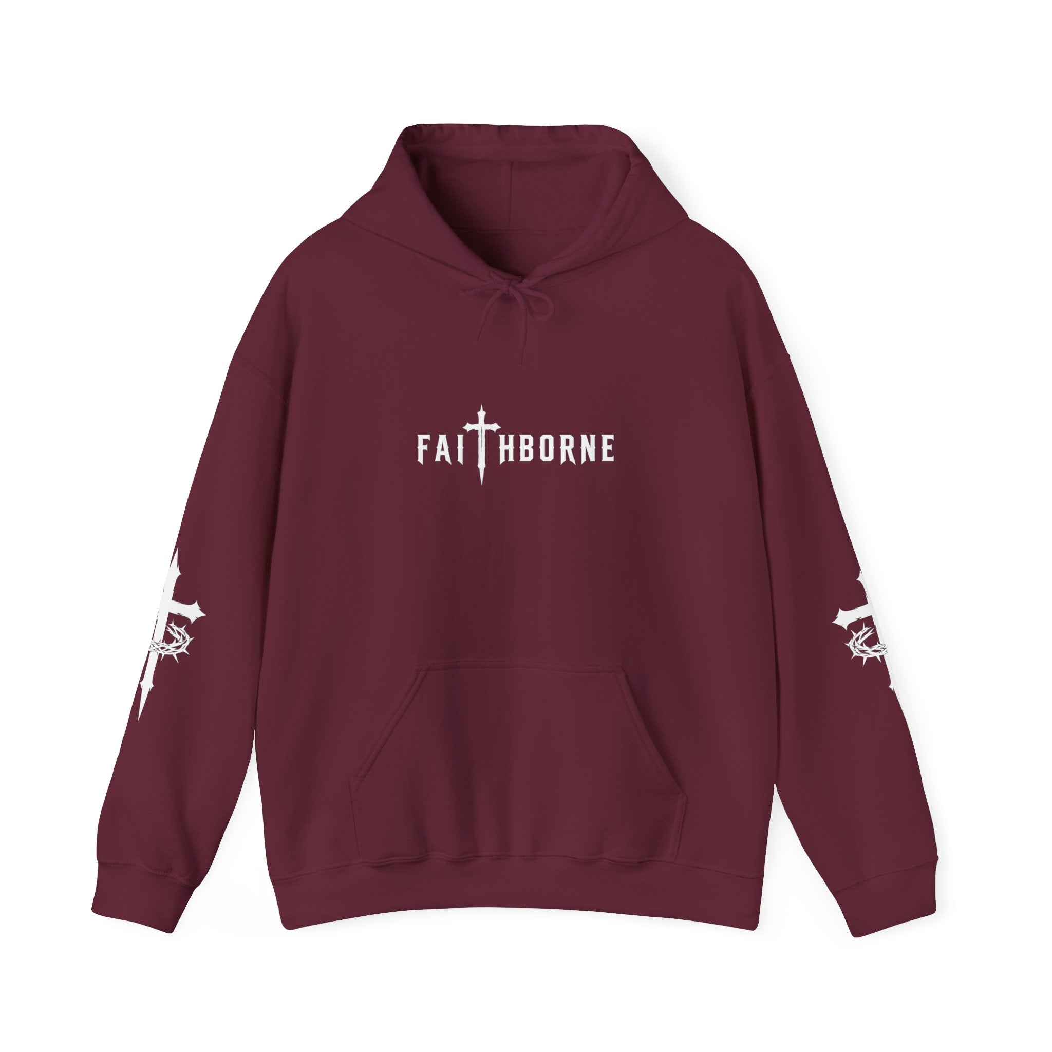 Faithborne "Carry Your Cross" Hoodie - Christian Faith Graphic Pullover