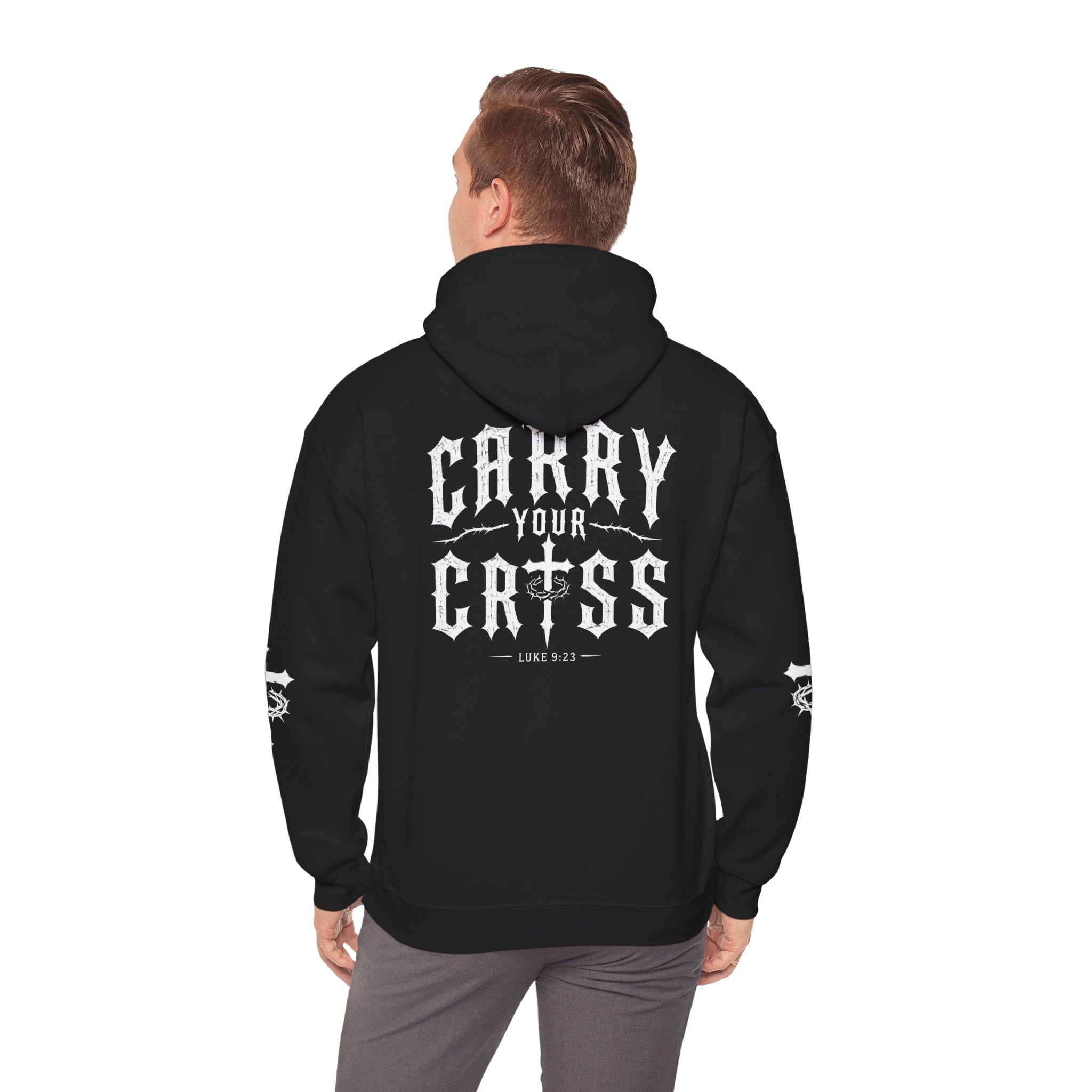 Faithborne "Carry Your Cross" Hoodie - Christian Faith Graphic Pullover