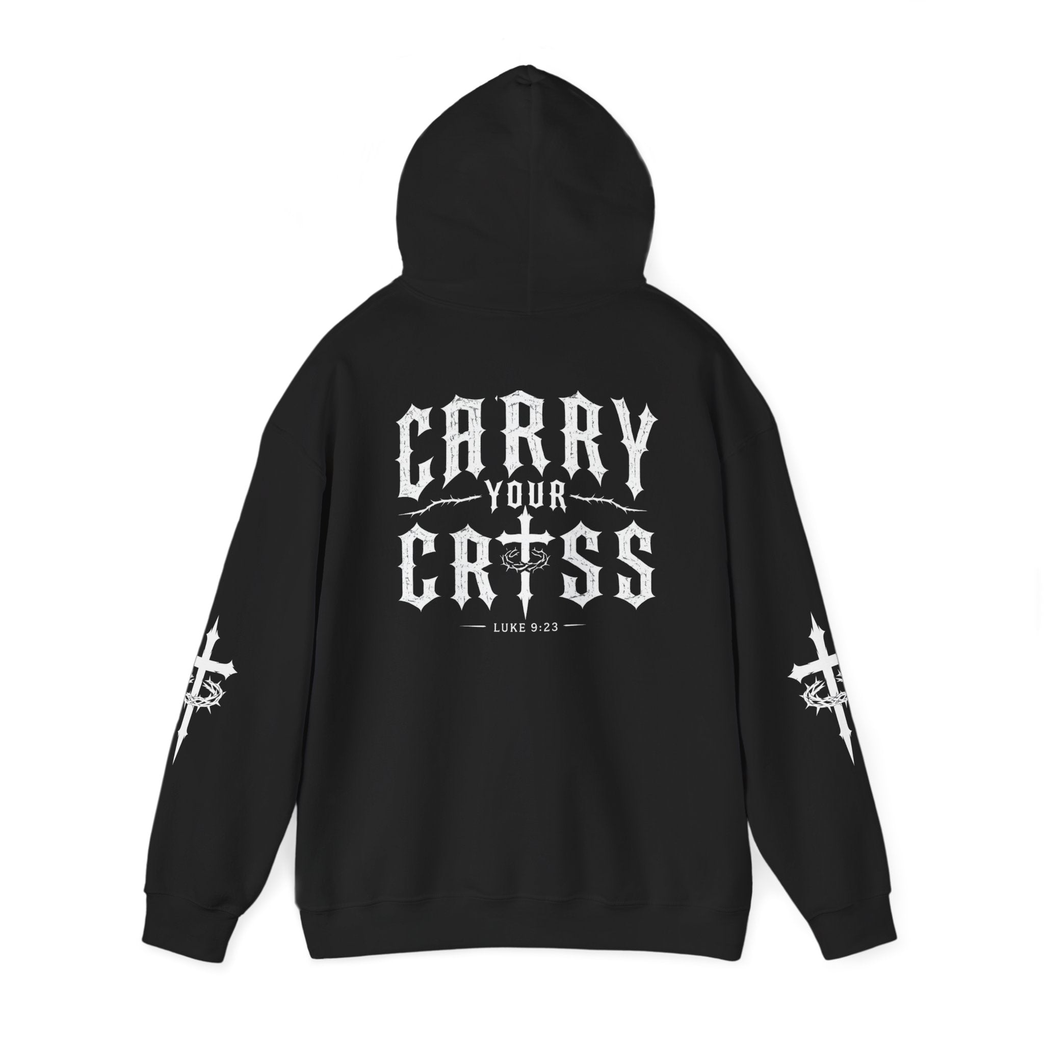 Faithborne "Carry Your Cross" Hoodie - Christian Faith Graphic Pullover