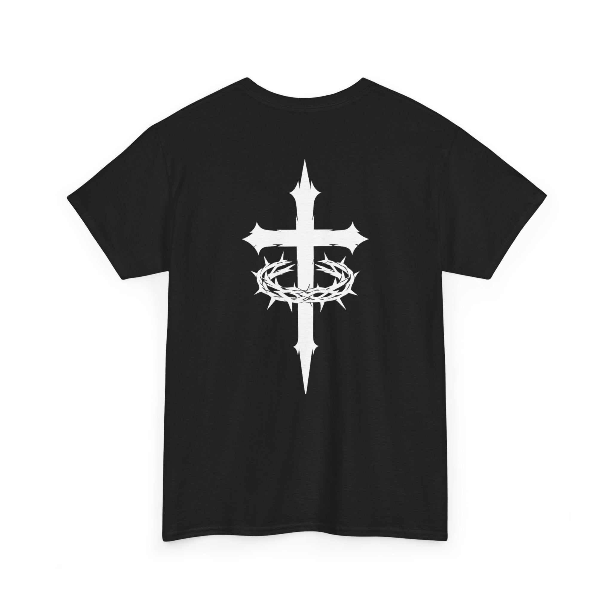Blood Bought T-Shirt — Gothic Cross & Crown of Thorns Graphic Tee