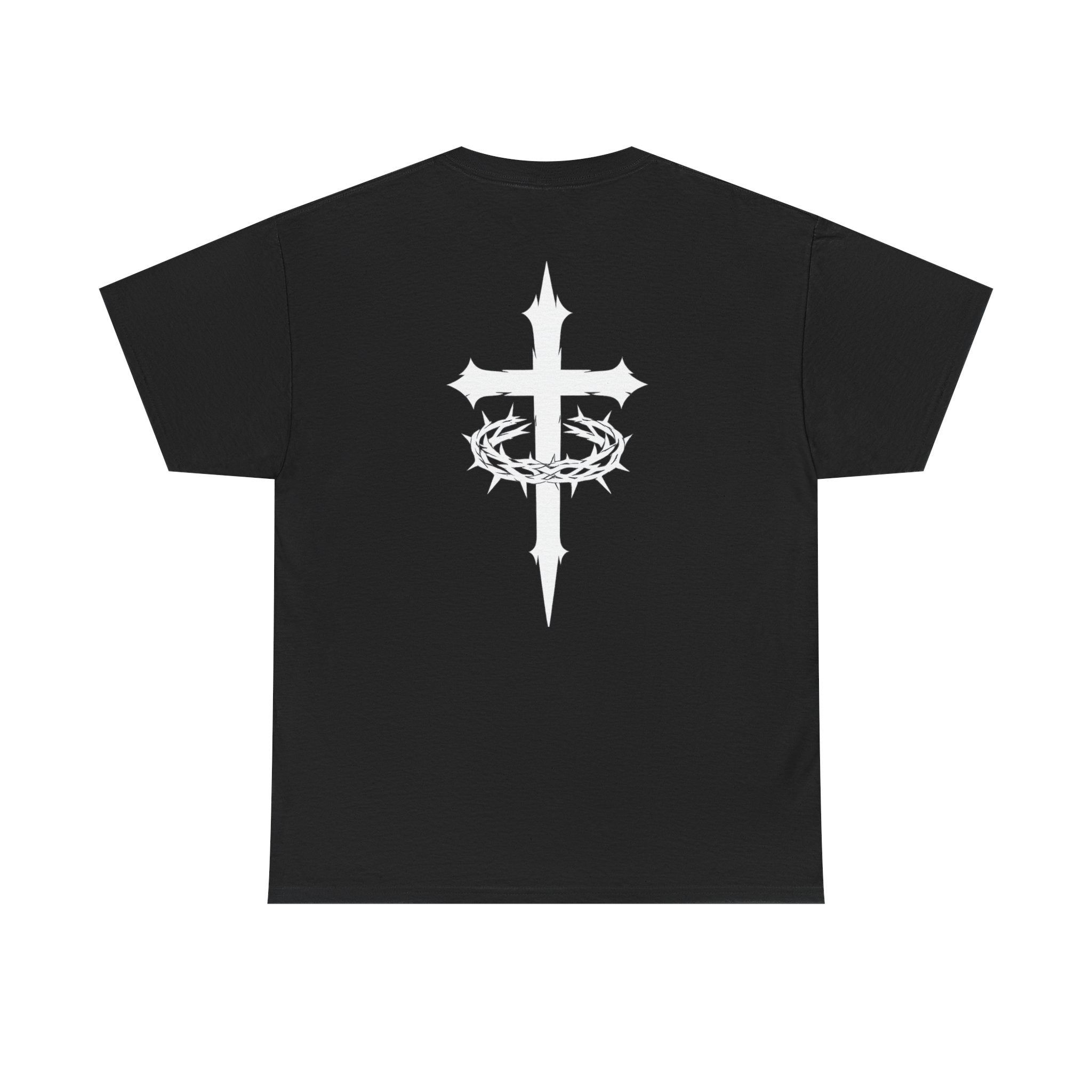 Blood Bought T-Shirt — Gothic Cross & Crown of Thorns Graphic Tee